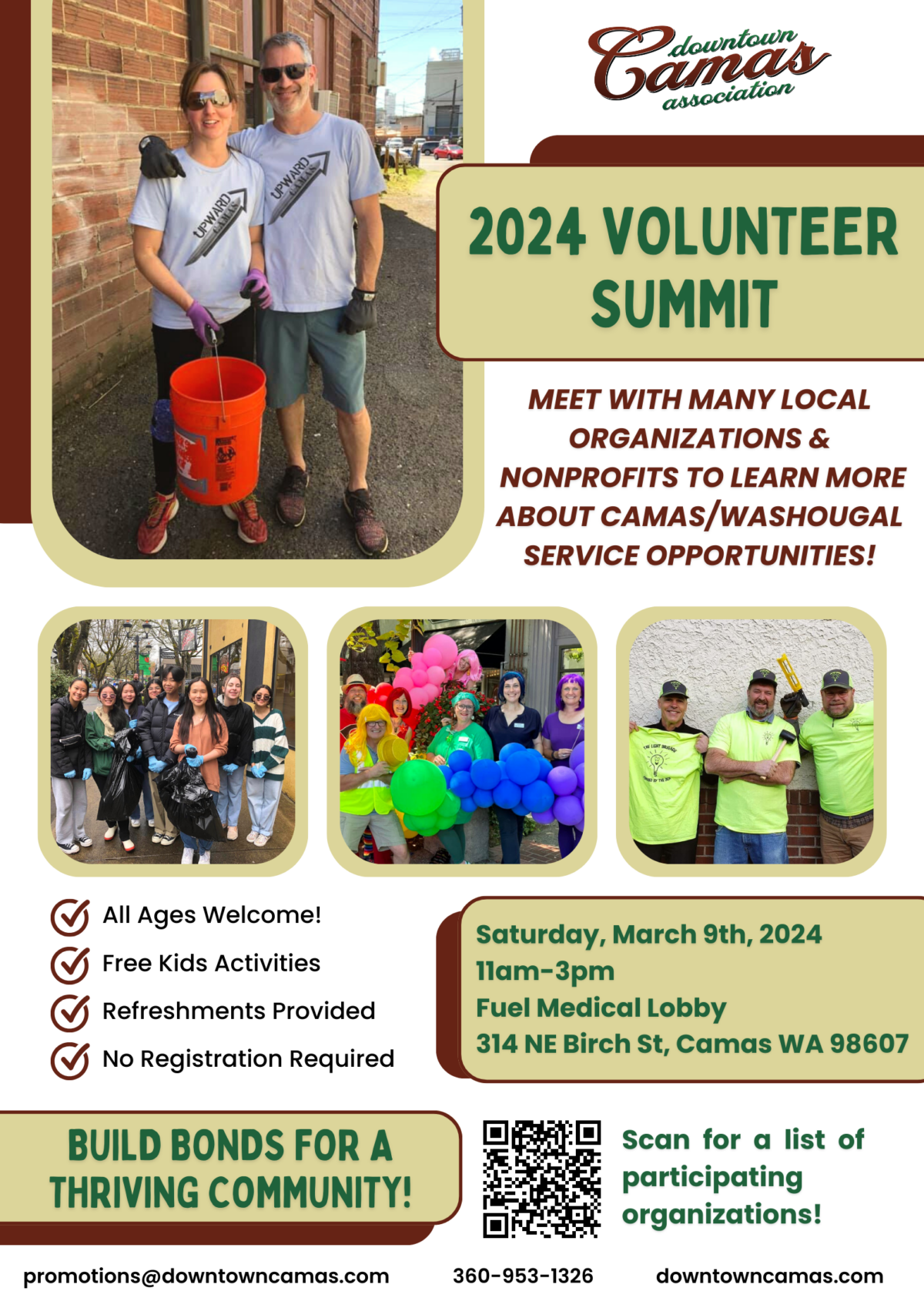 2024 Volunteer Summit Downtown Camas Shops, Restaurants, Events in